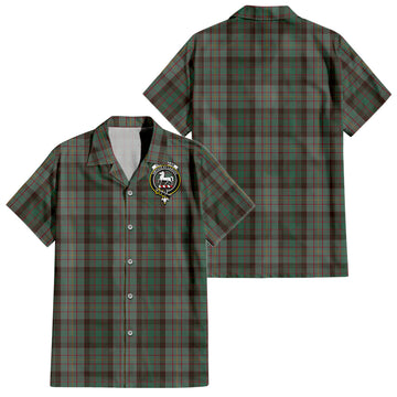 cochrane-hunting-tartan-short-sleeve-button-down-shirt-with-family-crest