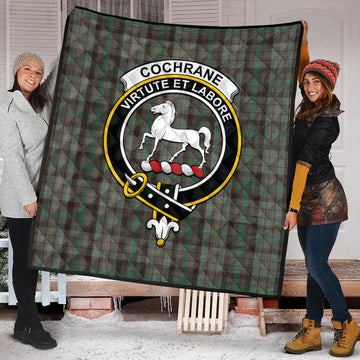 Cochrane Hunting Tartan Quilt with Family Crest