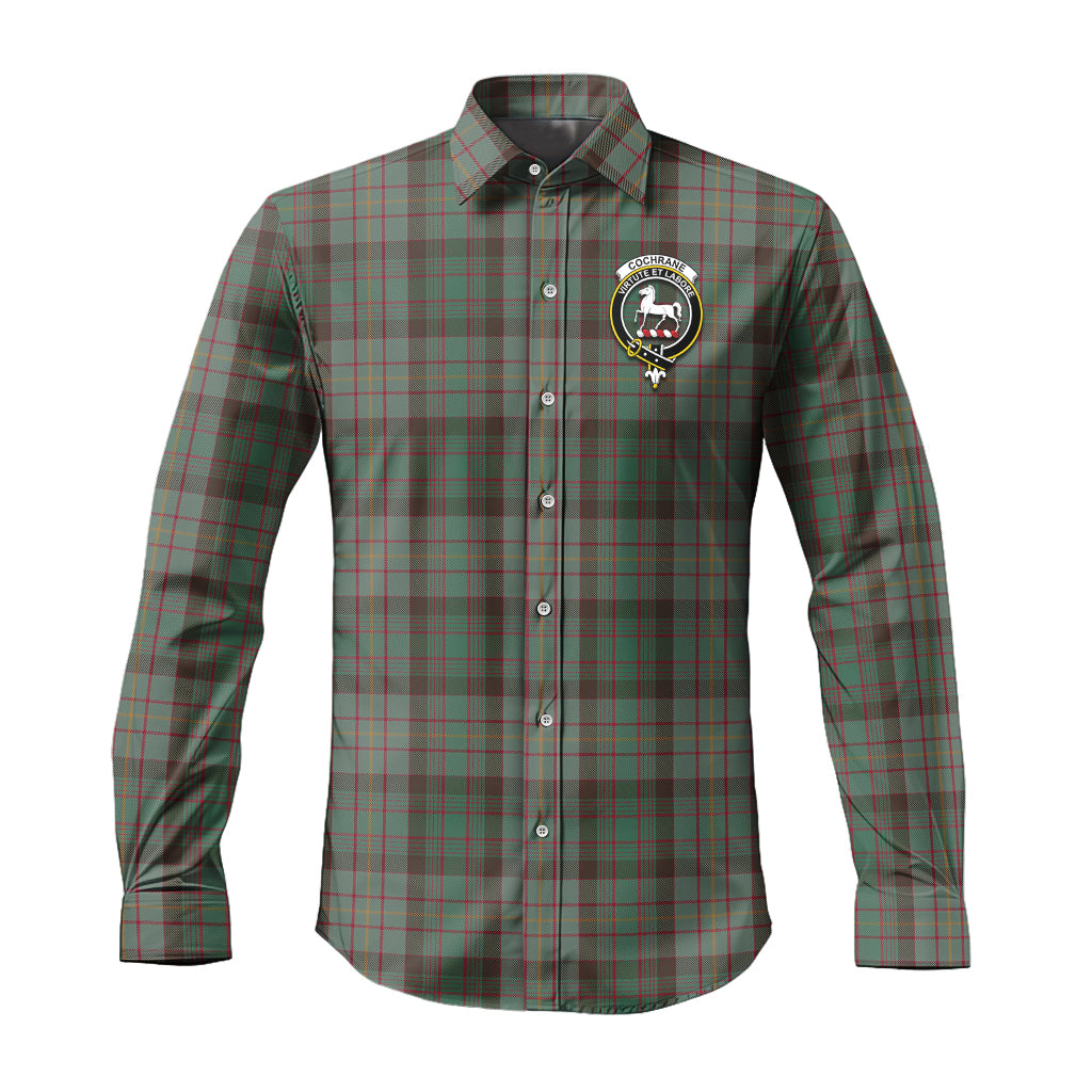 cochrane-hunting-tartan-long-sleeve-button-up-shirt-with-family-crest