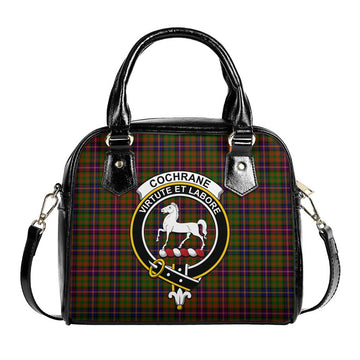 Cochrane Modern Tartan Shoulder Handbags with Family Crest
