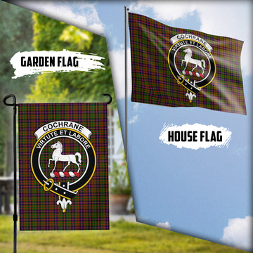 Cochrane Modern Tartan Flag with Family Crest