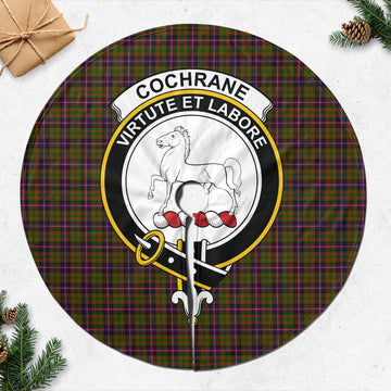 Cochrane Modern Tartan Christmas Tree Skirt with Family Crest