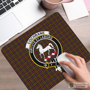 Cochrane Modern Tartan Mouse Pad with Family Crest