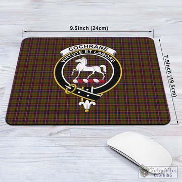 Cochrane Modern Tartan Mouse Pad with Family Crest
