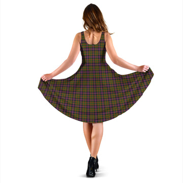 Cochrane Modern Tartan Sleeveless Midi Womens Dress