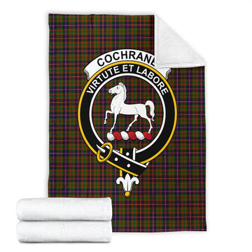 Cochrane Modern Tartan Blanket with Family Crest