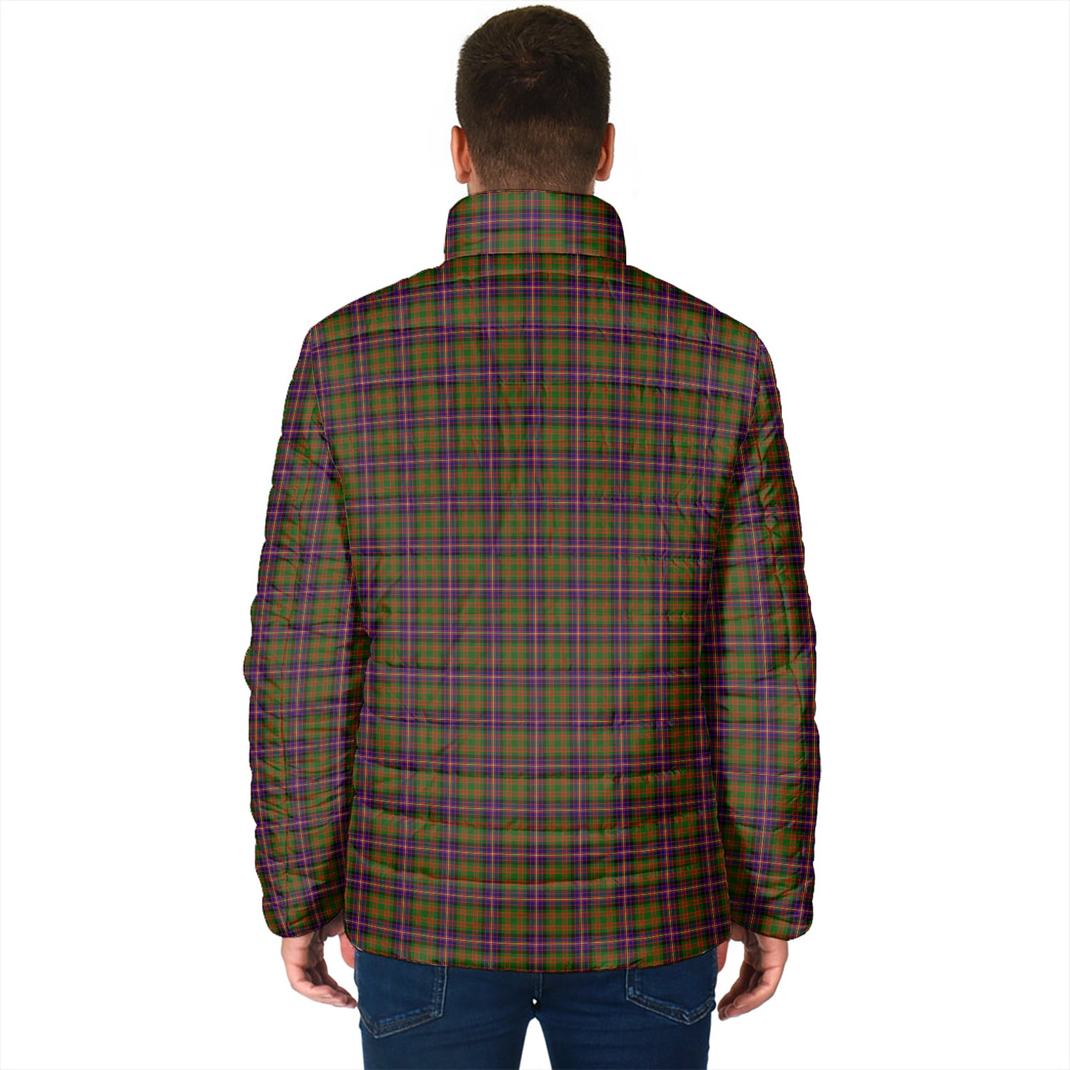 Cochrane Modern Tartan Padded Jacket with Family Crest - Tartanvibesclothing