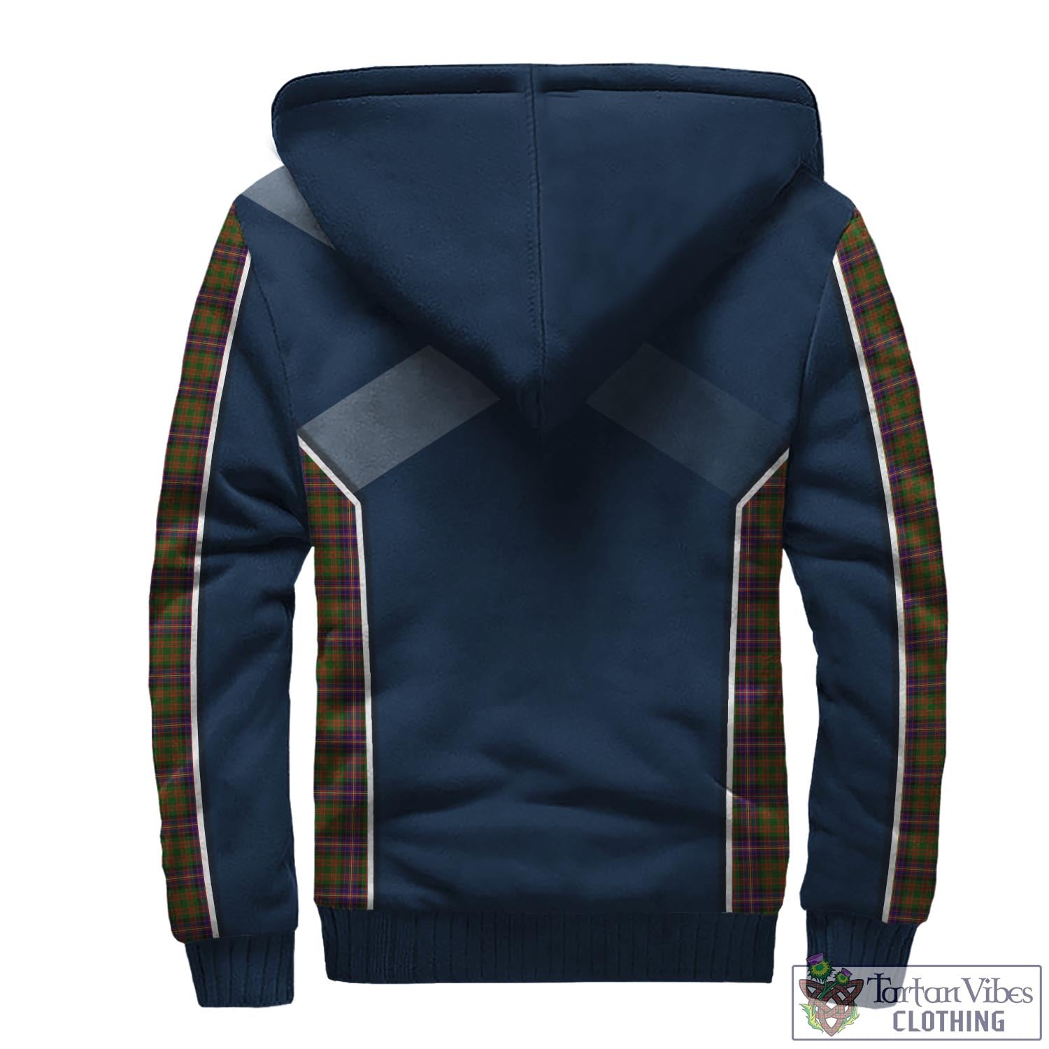 Tartan Vibes Clothing Cochrane Modern Tartan Sherpa Hoodie with Family Crest and Scottish Thistle Vibes Sport Style