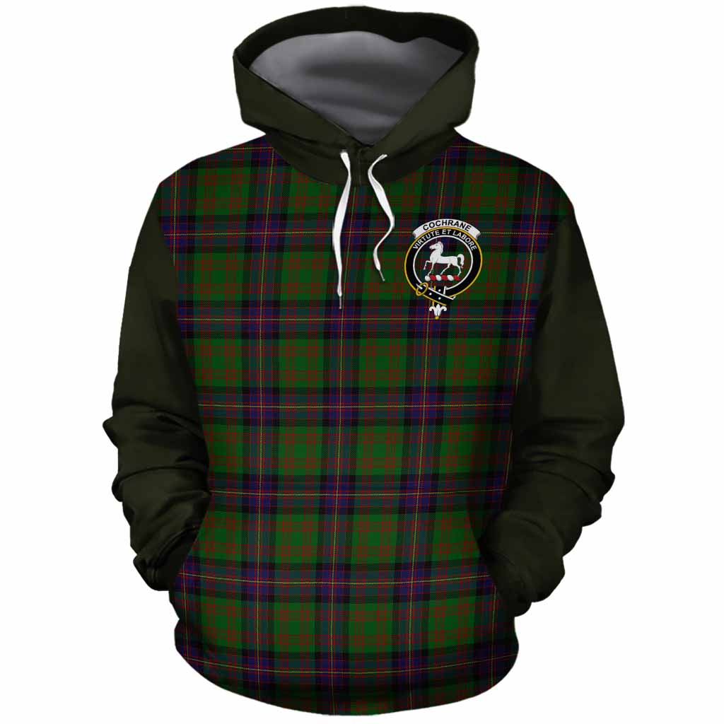 Cochrane Tartan Accent Cotton Hoodie with Family Crest