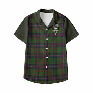 Cochrane Tartan Accent Kid Hawaiian Shirt with Family Crest