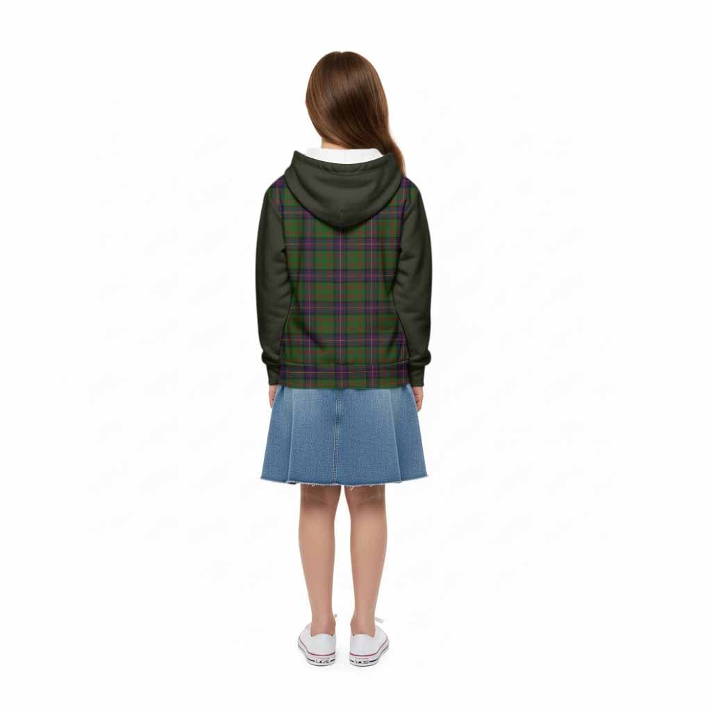 Cochrane Tartan Accent Kid Hoodie with Family Crest
