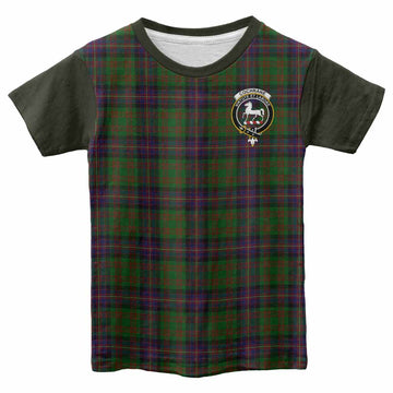 Cochrane Tartan Accent Kid T-shirt with Family Crest
