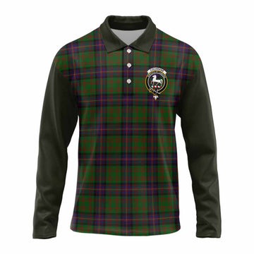 Cochrane Tartan Accent Long Sleeve Polo Shirt with Family Crest