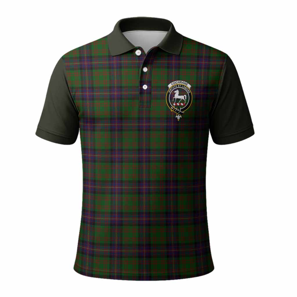 Cochrane Tartan Accent Polo Shirt with Family Crest