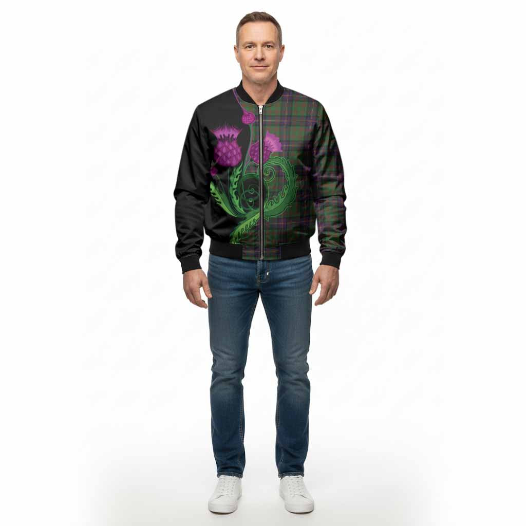 Cochrane Tartan Bomber Jacket Traditional Scottish Thistle