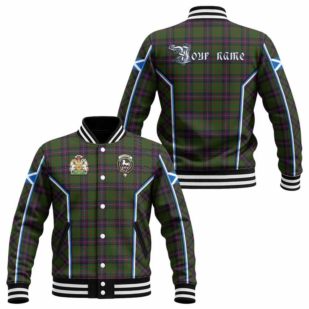 Cochrane Tartan Crest Baseball Jacket Scotland Coat of Arm Flag Style - Tartan Vibes Clothing