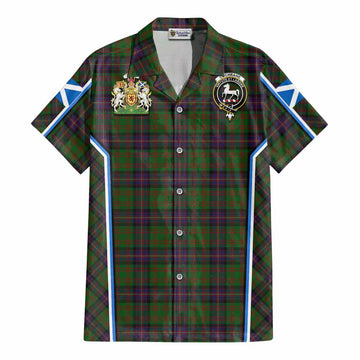 Cochrane Tartan Crest Cotton Hawaiian Shirt Scotland Coat of Arm Flag Style - Tartan Vibes Clothing