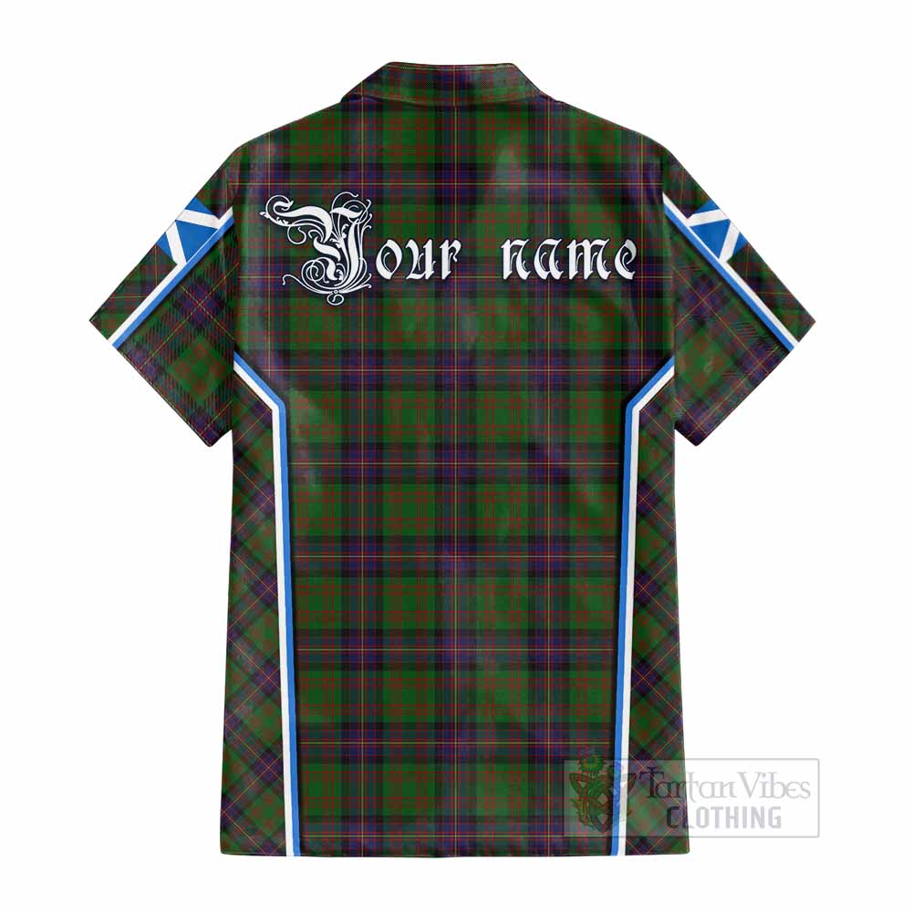 Cochrane Tartan Crest Cotton Hawaiian Shirt Scotland Coat of Arm Flag Style - Tartan Vibes Clothing