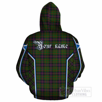 Cochrane Tartan Crest Cotton Hoodie Scotland Coat of Arm Flag Style