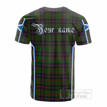 Cochrane Tartan Crest Cotton T-shirt Scotland Coat of Arm Flag Style