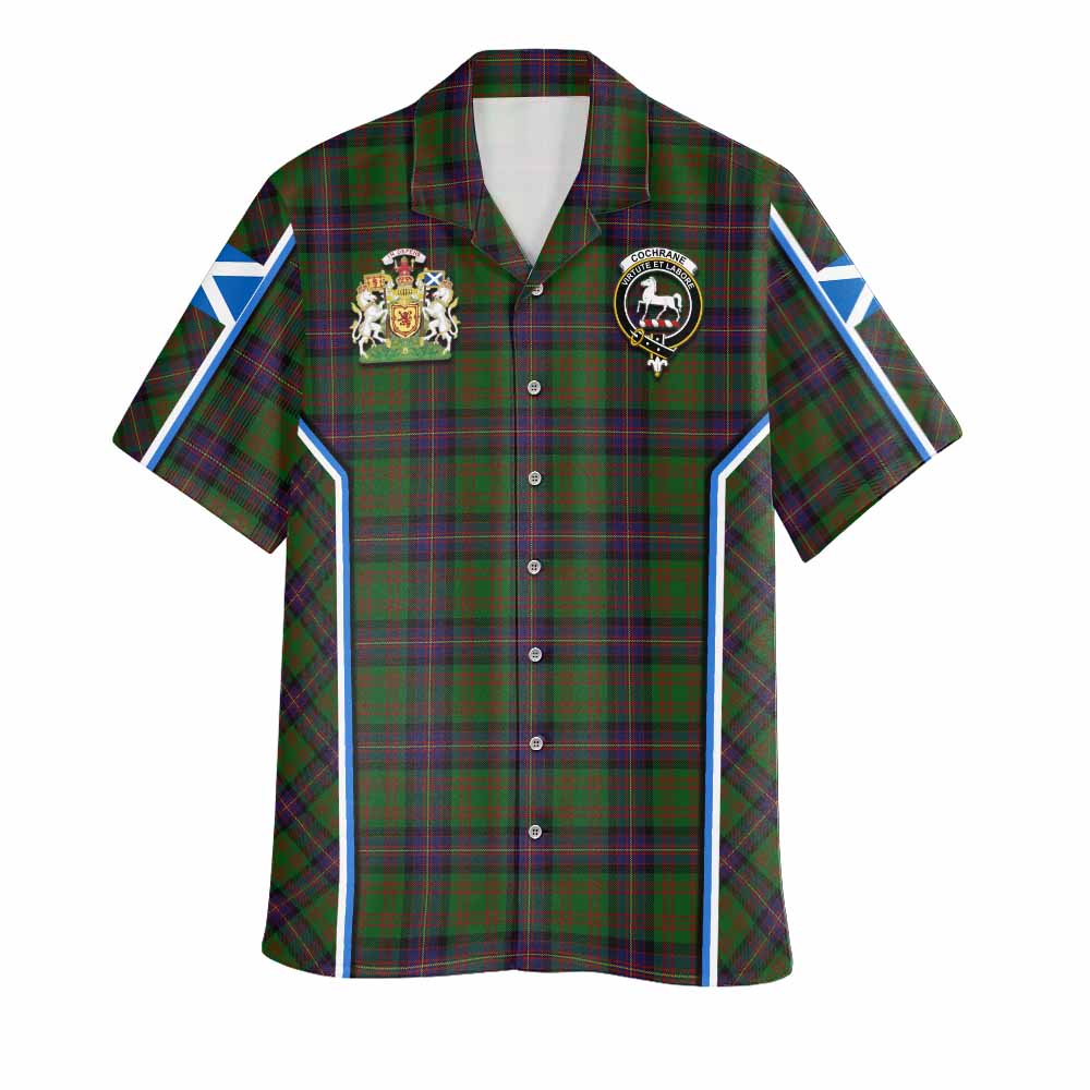 Cochrane Tartan Crest Hawaiian Shirt Scotland Coat of Arm Flag Style - Tartan Vibes Clothing