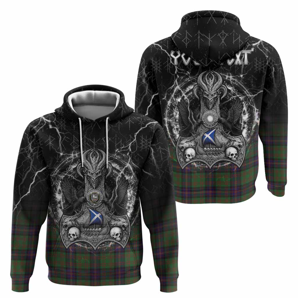 Cochrane Tartan Crest Hoodie Celtic Odin's Raven Legacy