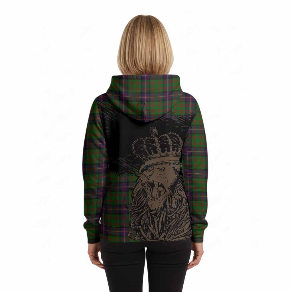 Cochrane Tartan Crest Hoodie Crowned Lion Heritage Style