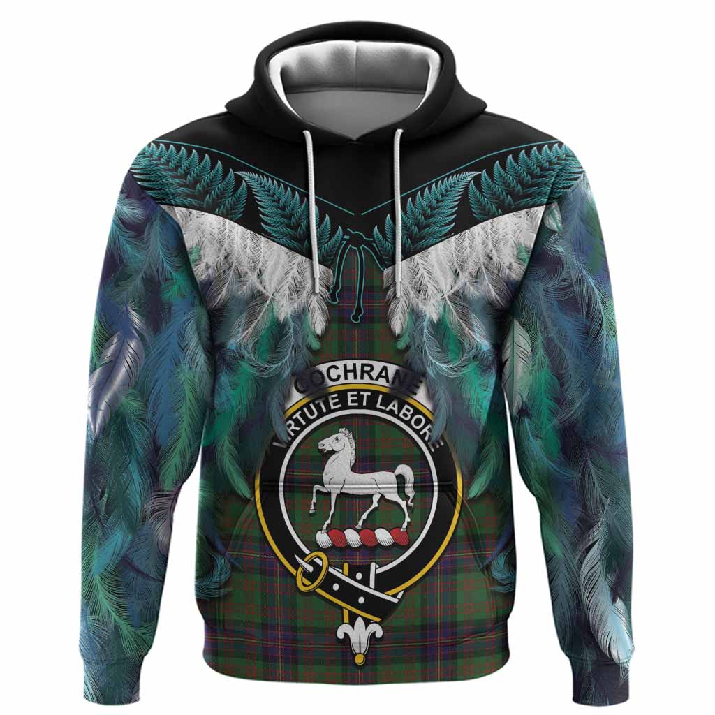 Cochrane Tartan Crest Hoodie New Zealand Maori Korowai Cloak