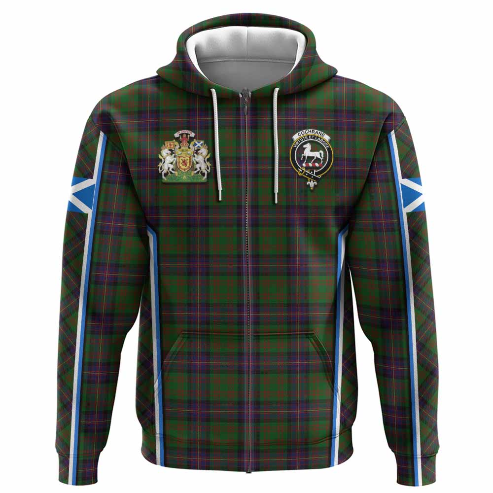 Cochrane Tartan Crest Hoodie Scotland Coat of Arm Flag Style - Tartan Vibes Clothing