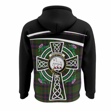 Cochrane Tartan Crest Hoodie Scottish Thistle Celtic Cross Alba Gu Brath