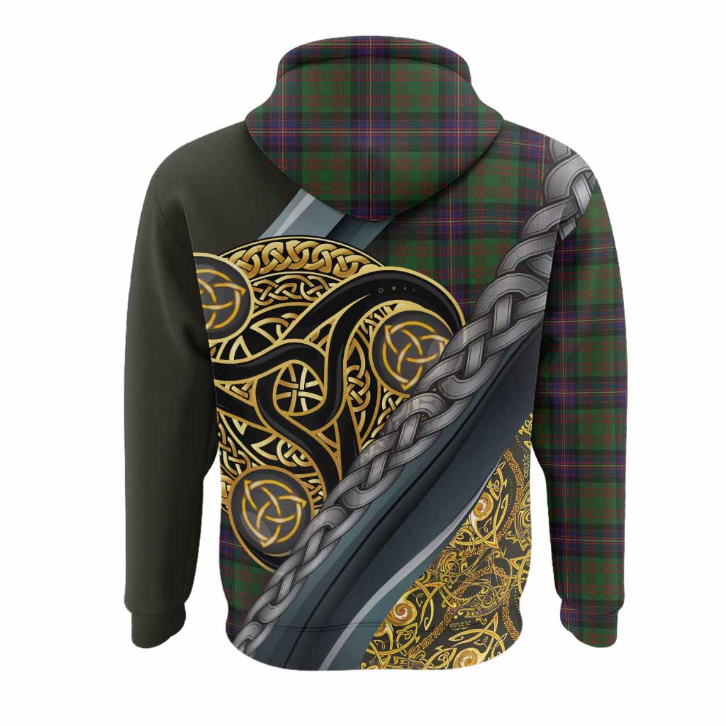Cochrane Tartan Crest Hoodie Scottish Triskele Celtic