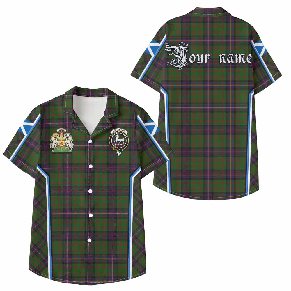 Cochrane Tartan Crest Kid Hawaiian Shirt Scotland Coat of Arm Flag Style - Tartan Vibes Clothing