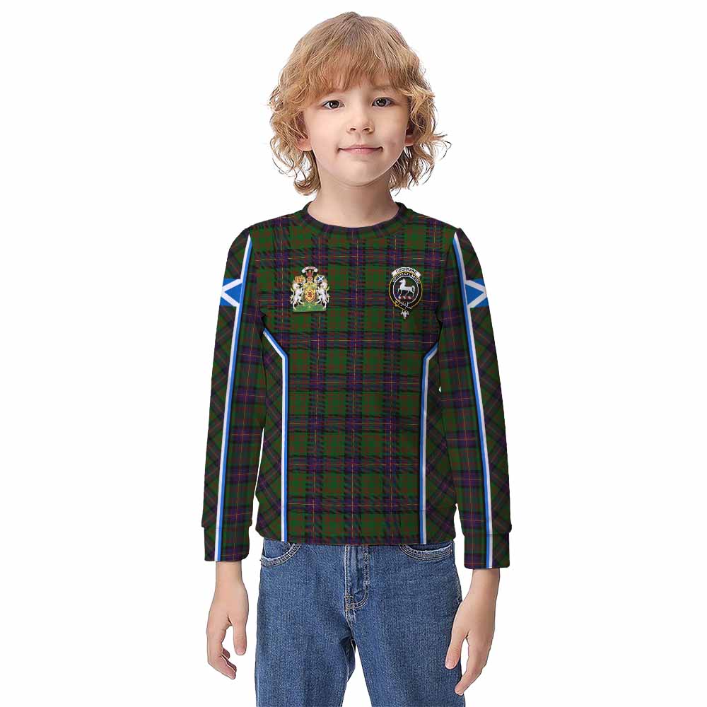 Cochrane Tartan Crest Kid Knitted Sweatshirt Scotland Coat of Arm Flag Style - Tartan Vibes Clothing