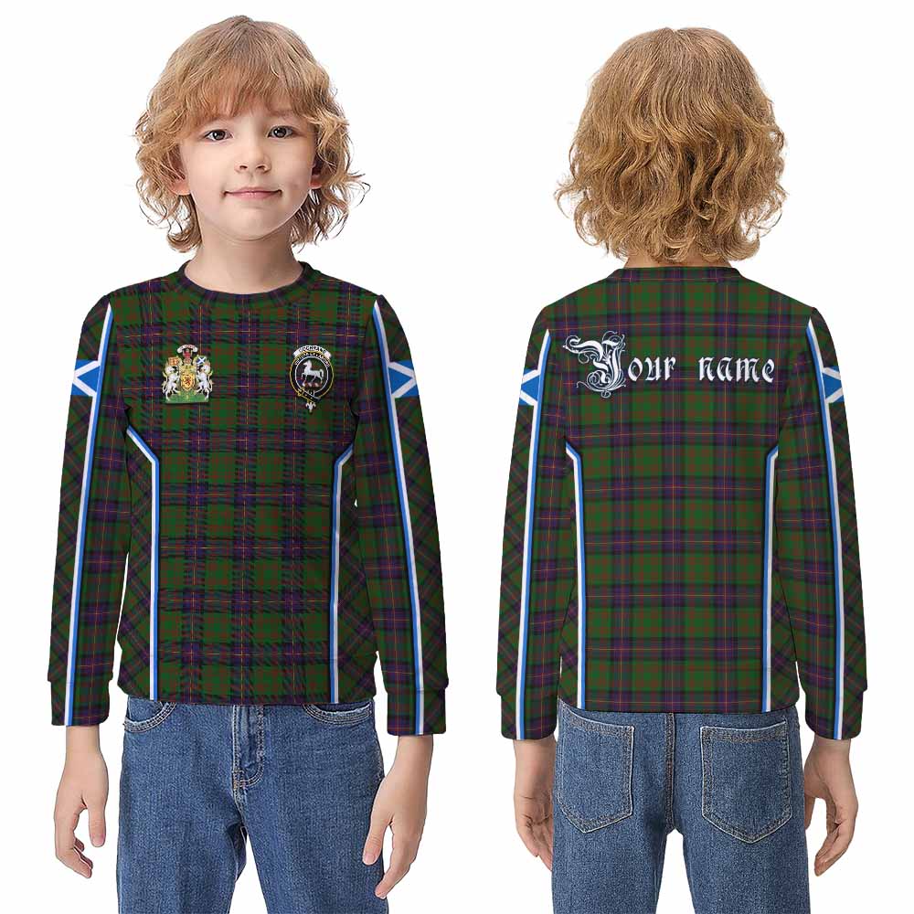 Cochrane Tartan Crest Kid Knitted Sweatshirt Scotland Coat of Arm Flag Style - Tartan Vibes Clothing