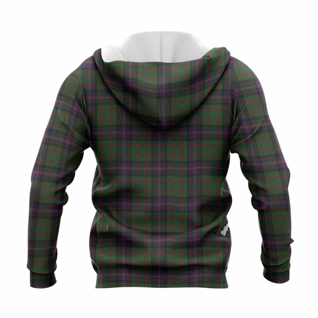 Cochrane Tartan Crest Knitted Hoodie Ferocious Lion Style