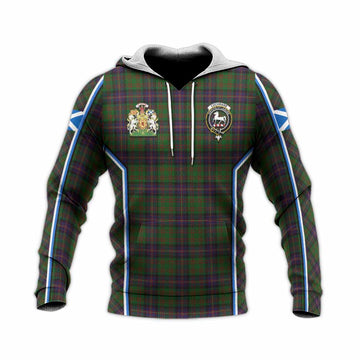 Cochrane Tartan Crest Knitted Hoodie Scotland Coat of Arm Flag Style