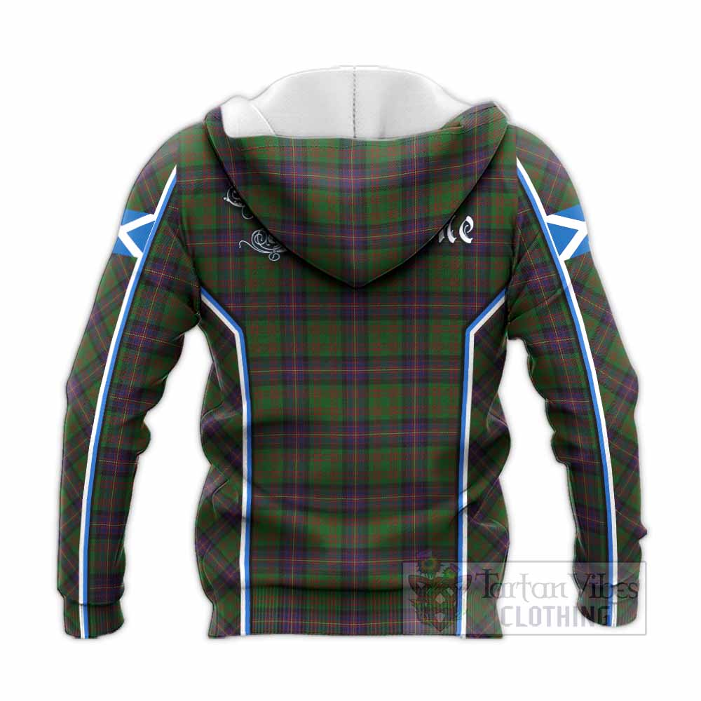 Cochrane Tartan Crest Knitted Hoodie Scotland Coat of Arm Flag Style - Tartan Vibes Clothing