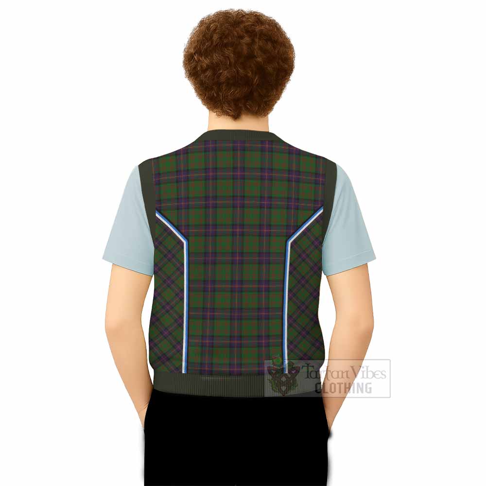 Cochrane Tartan Crest Knitted V-Neck Vest Scotland Coat of Arm Flag Style - Tartan Vibes Clothing