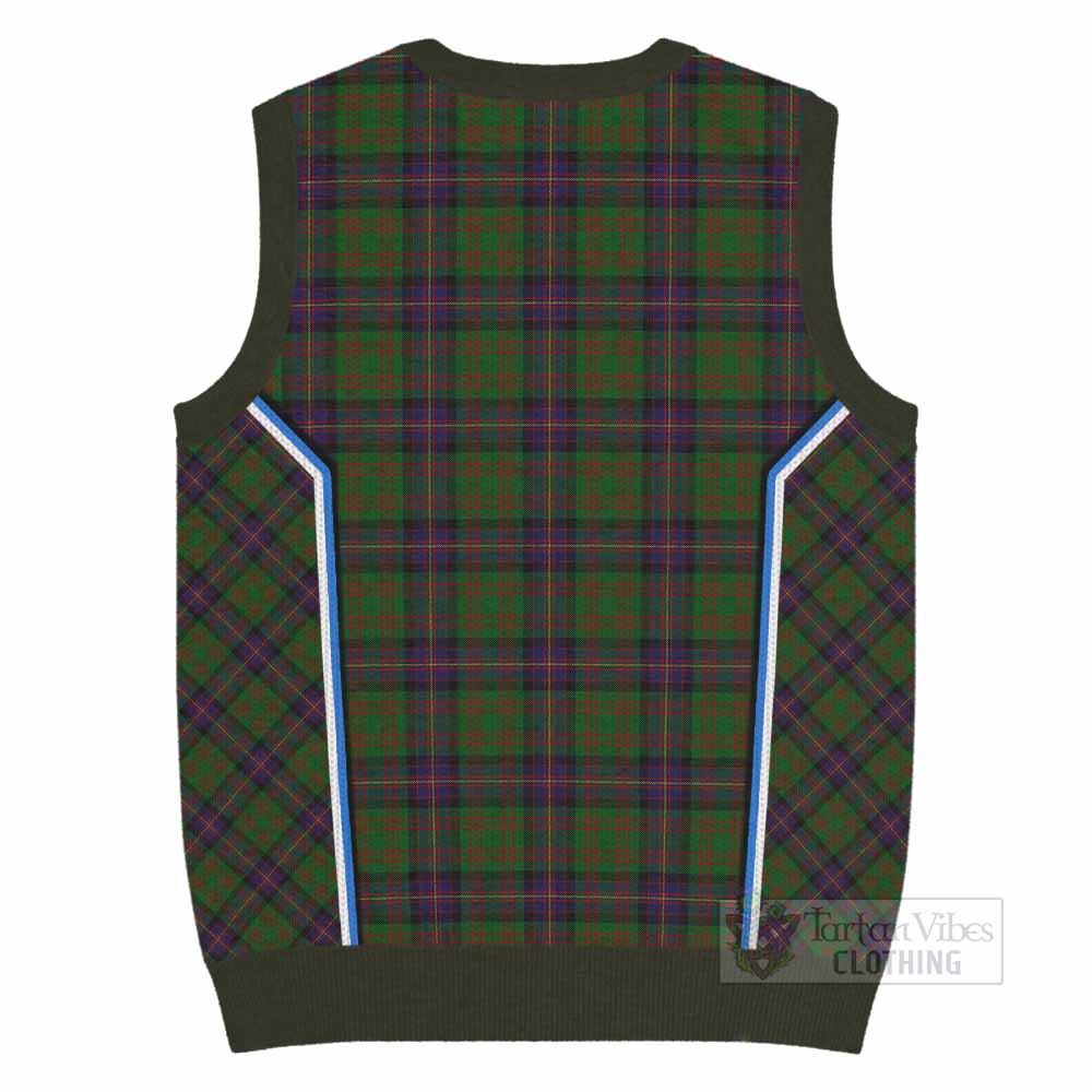 Cochrane Tartan Crest Knitted V-Neck Vest Scotland Coat of Arm Flag Style - Tartan Vibes Clothing