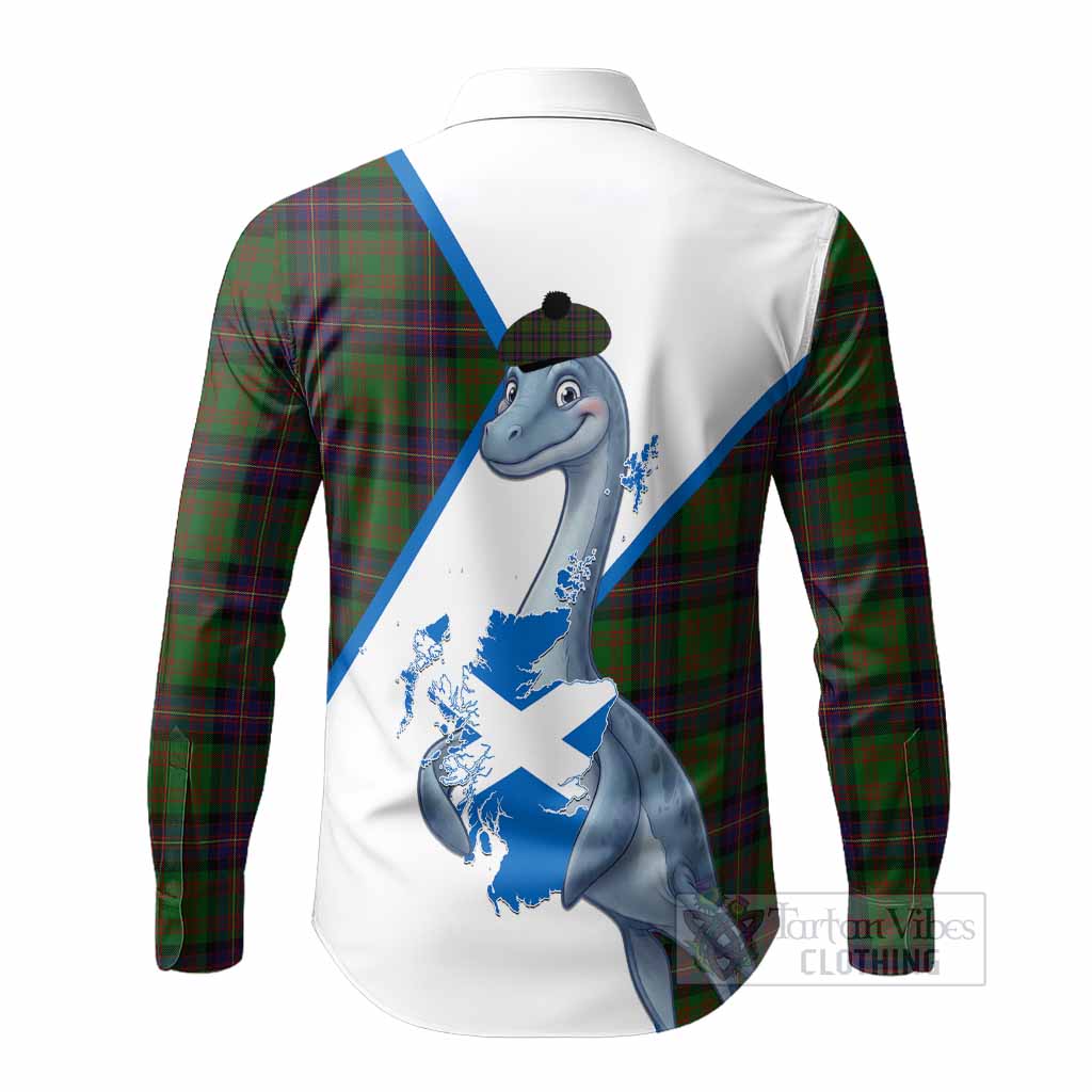 Cochrane Tartan Crest Loch Ness Monster Long Sleeve Button Shirts Nessie Scottish Map Tha Gradh Agam Air Alba