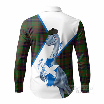 Cochrane Tartan Crest Loch Ness Monster Long Sleeve Button Shirts Nessie Scottish Map Tha Gradh Agam Air Alba