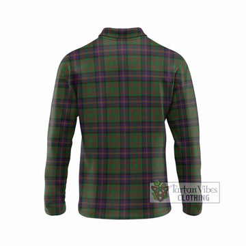 Cochrane Tartan Crest Long Sleeve Polo Shirt Ferocious Lion Style