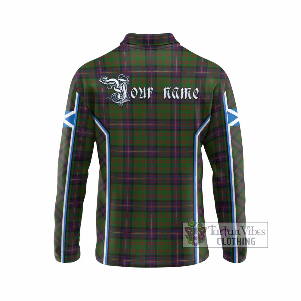 Cochrane Tartan Crest Long Sleeve Polo Shirt Scotland Coat of Arm Flag Style - Tartan Vibes Clothing