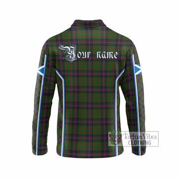 Cochrane Tartan Crest Long Sleeve Polo Shirt Scotland Coat of Arm Flag Style