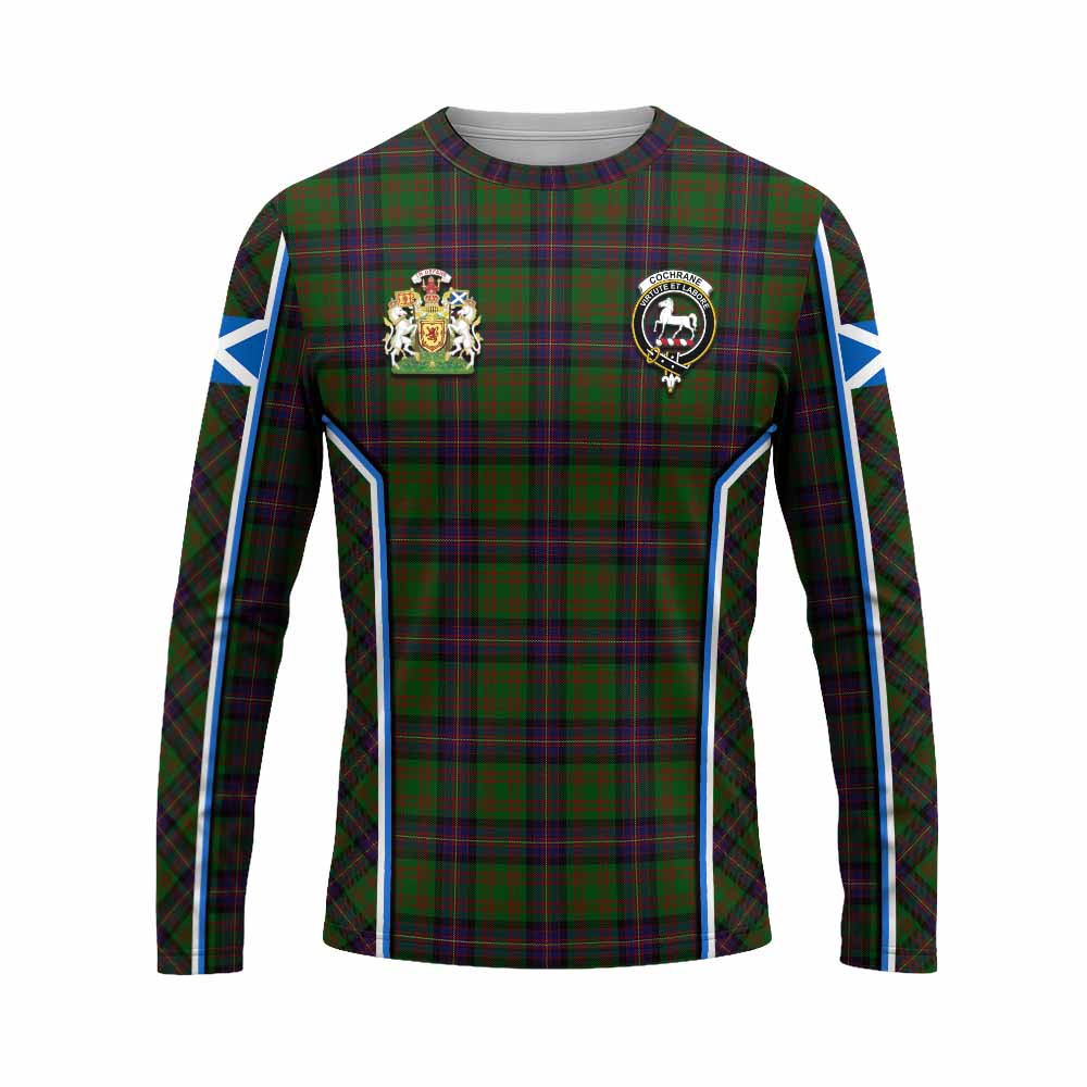 Cochrane Tartan Crest Long Sleeve T-Shirt Scotland Coat of Arm Flag Style - Tartan Vibes Clothing