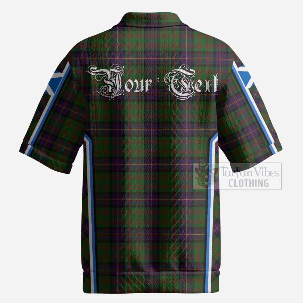 Cochrane Tartan Crest Men’s Polo Sweater Top Scotland Coat of Arm Flag Style