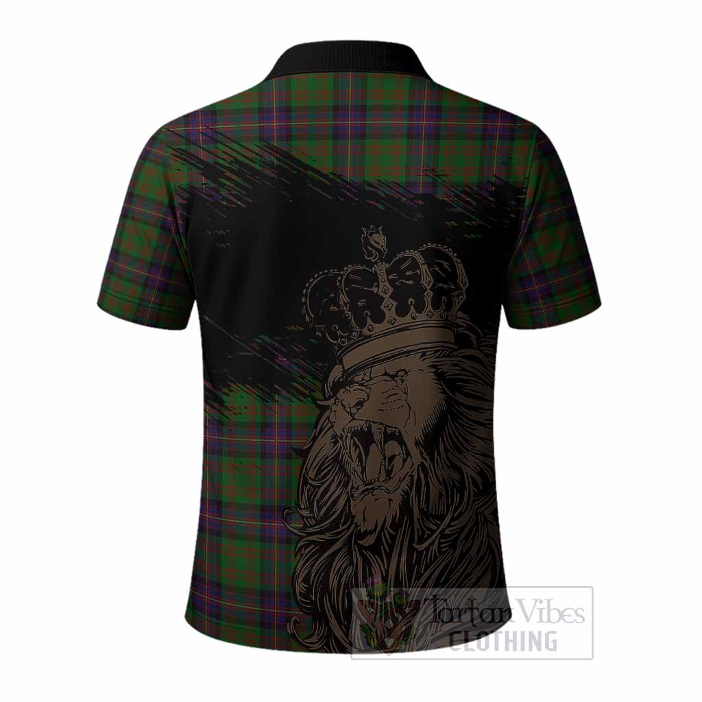 Cochrane Tartan Crest Polo Shirt Crowned Lion Heritage Style