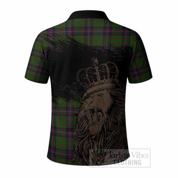 Cochrane Tartan Crest Polo Shirt Crowned Lion Heritage Style