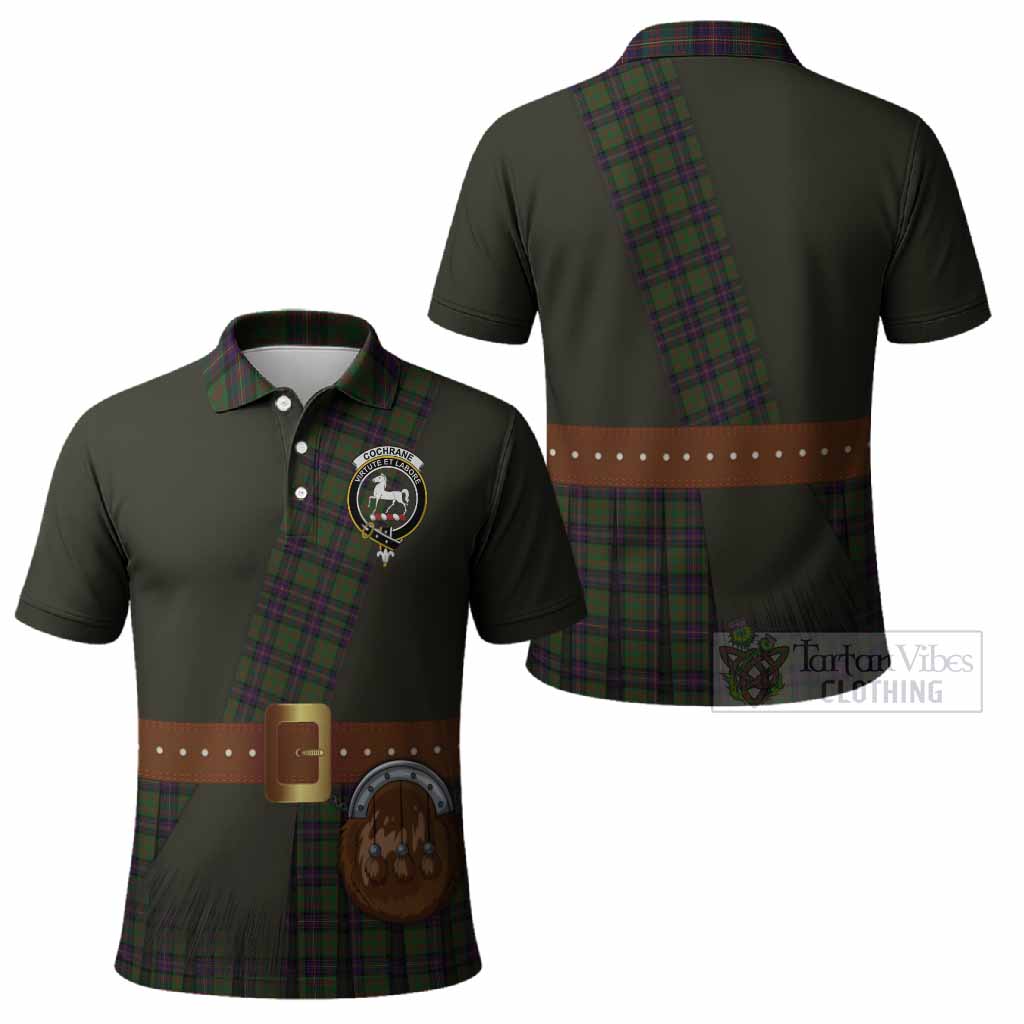 Cochrane Tartan Crest Polo Shirt Kilt Costume Style