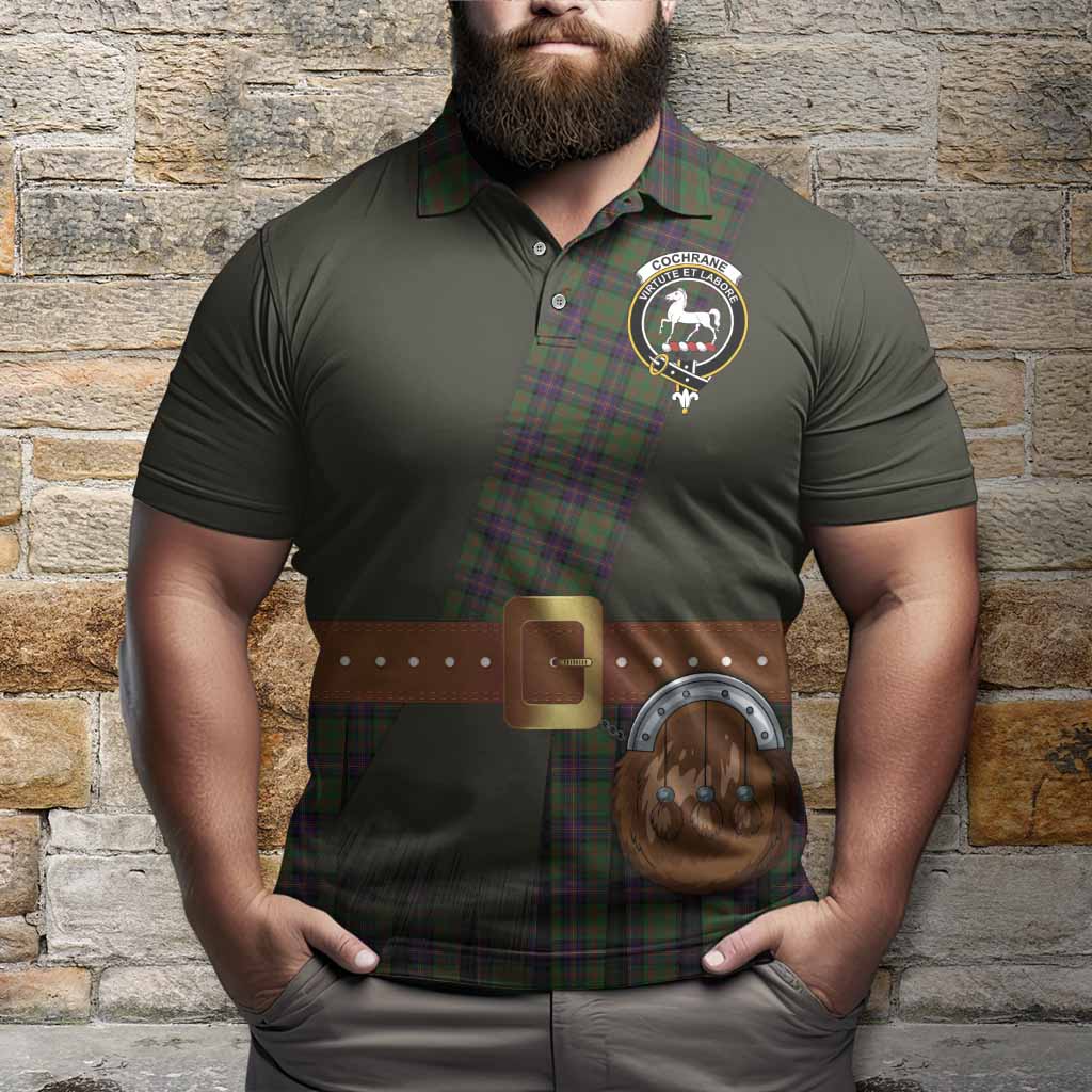 Cochrane Tartan Crest Polo Shirt Kilt Costume Style